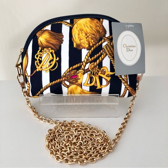 Dior Rare Vintage Logo Tassel Cosmetic Crossbody Bag - Picture 14 of 14